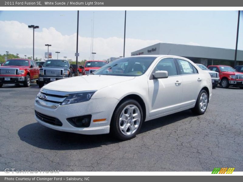 White Suede / Medium Light Stone 2011 Ford Fusion SE