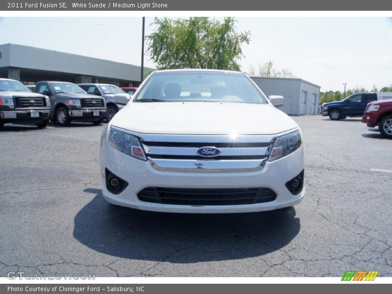 White Suede / Medium Light Stone 2011 Ford Fusion SE