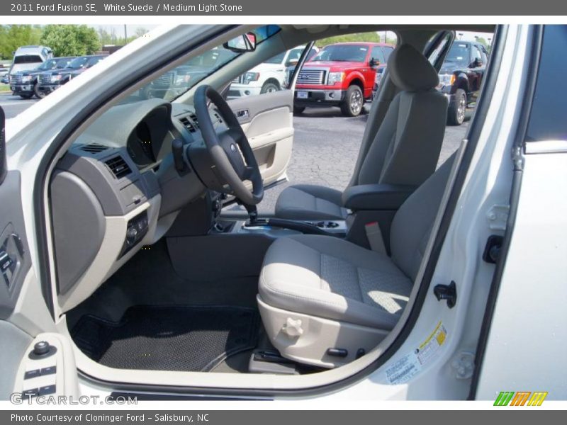 White Suede / Medium Light Stone 2011 Ford Fusion SE