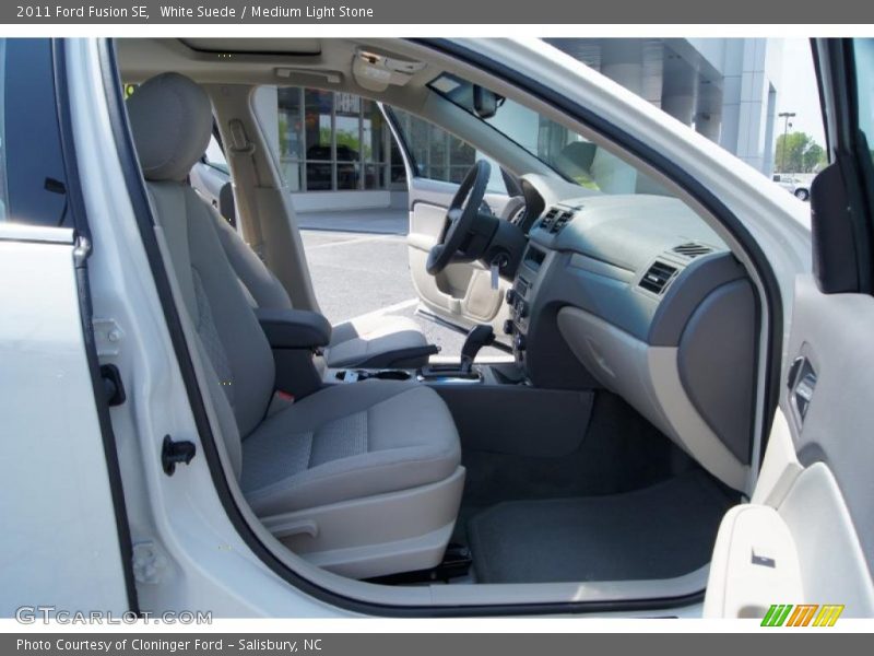 White Suede / Medium Light Stone 2011 Ford Fusion SE