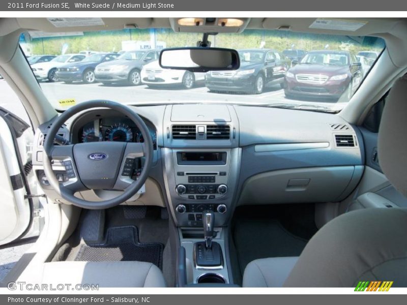 White Suede / Medium Light Stone 2011 Ford Fusion SE