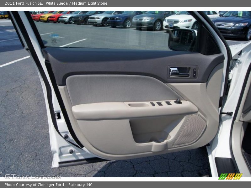 White Suede / Medium Light Stone 2011 Ford Fusion SE