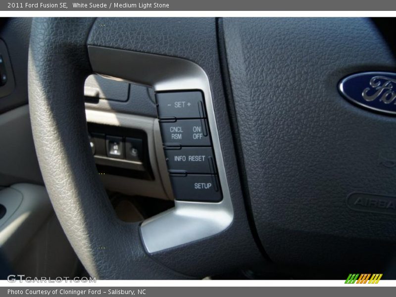 White Suede / Medium Light Stone 2011 Ford Fusion SE