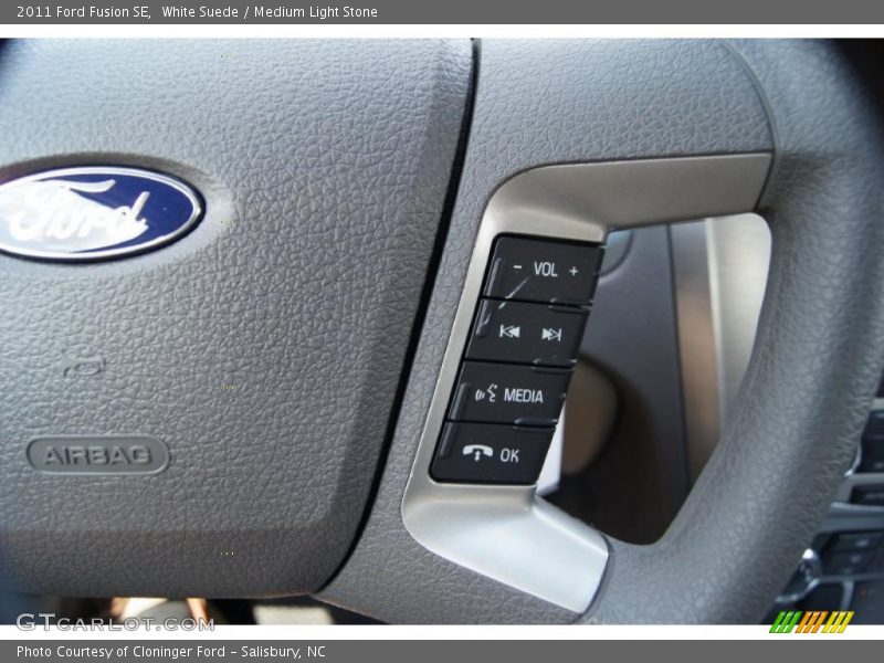 White Suede / Medium Light Stone 2011 Ford Fusion SE