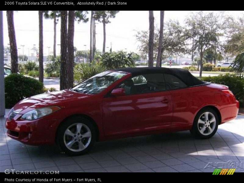 Absolutely Red / Dark Stone 2006 Toyota Solara SLE V6 Convertible