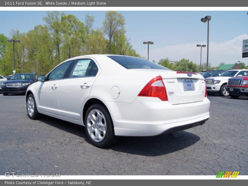 White Suede / Medium Light Stone 2011 Ford Fusion SE