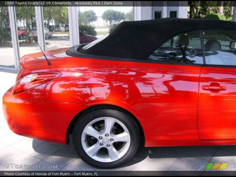 Absolutely Red / Dark Stone 2006 Toyota Solara SLE V6 Convertible