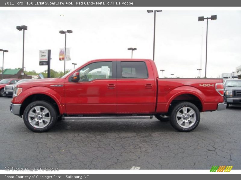 Red Candy Metallic / Pale Adobe 2011 Ford F150 Lariat SuperCrew 4x4