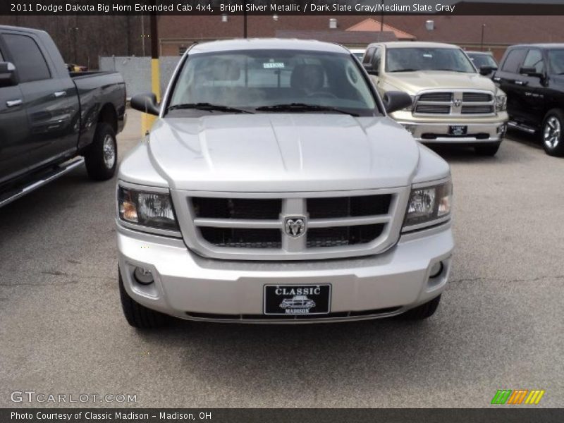 Bright Silver Metallic / Dark Slate Gray/Medium Slate Gray 2011 Dodge Dakota Big Horn Extended Cab 4x4