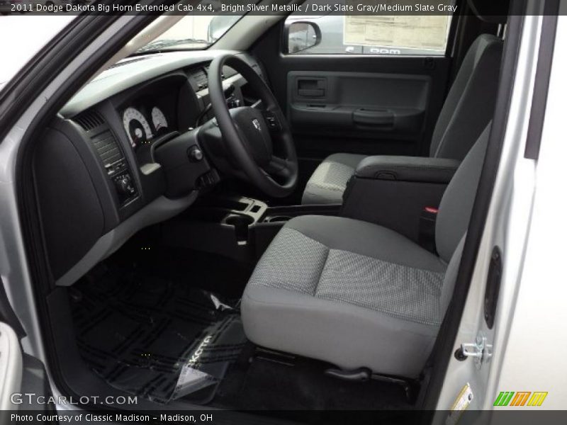  2011 Dakota Big Horn Extended Cab 4x4 Dark Slate Gray/Medium Slate Gray Interior