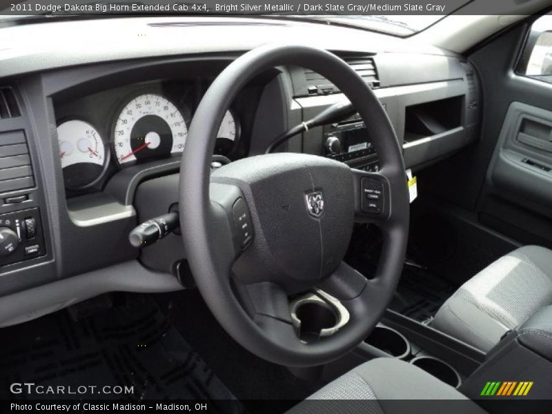  2011 Dakota Big Horn Extended Cab 4x4 Dark Slate Gray/Medium Slate Gray Interior