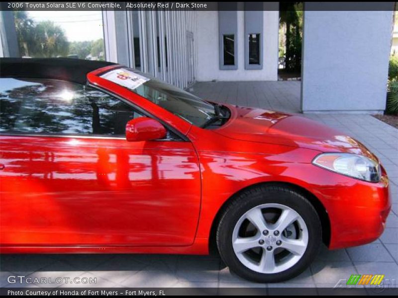 Absolutely Red / Dark Stone 2006 Toyota Solara SLE V6 Convertible