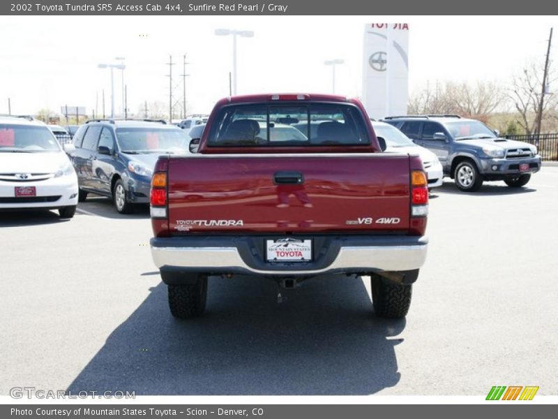 Sunfire Red Pearl / Gray 2002 Toyota Tundra SR5 Access Cab 4x4