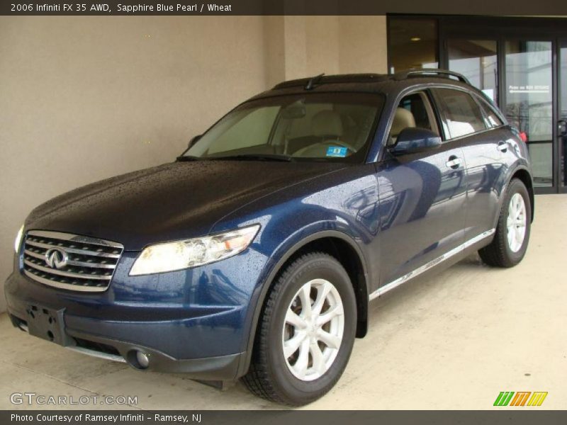 Sapphire Blue Pearl / Wheat 2006 Infiniti FX 35 AWD