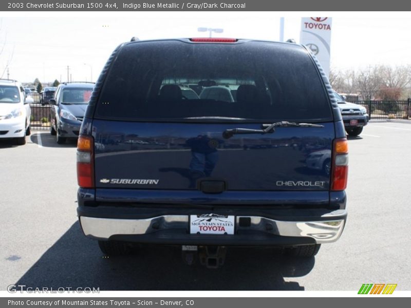 Indigo Blue Metallic / Gray/Dark Charcoal 2003 Chevrolet Suburban 1500 4x4