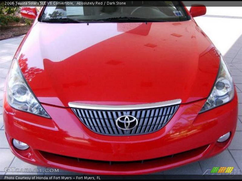 Absolutely Red / Dark Stone 2006 Toyota Solara SLE V6 Convertible