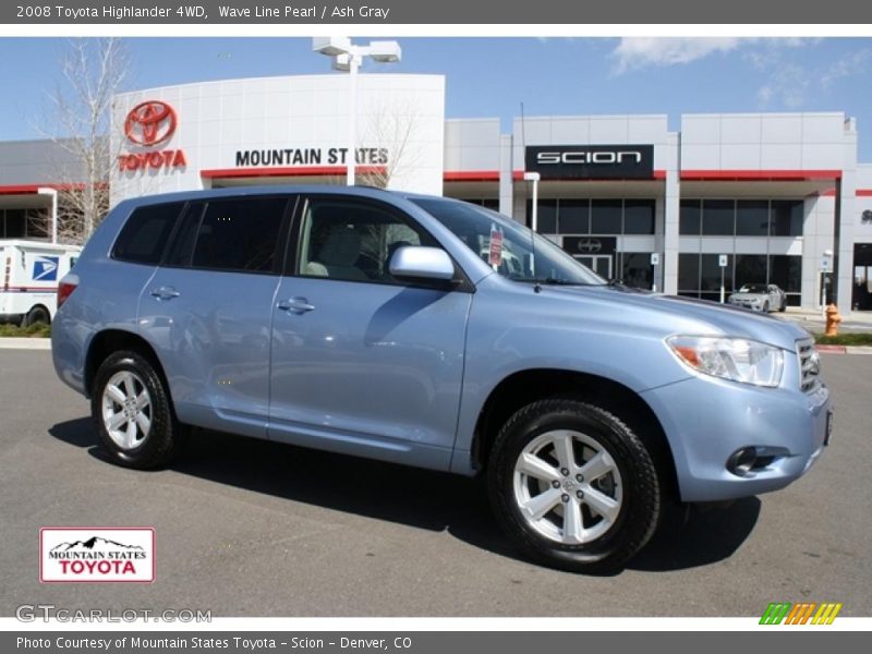 Wave Line Pearl / Ash Gray 2008 Toyota Highlander 4WD