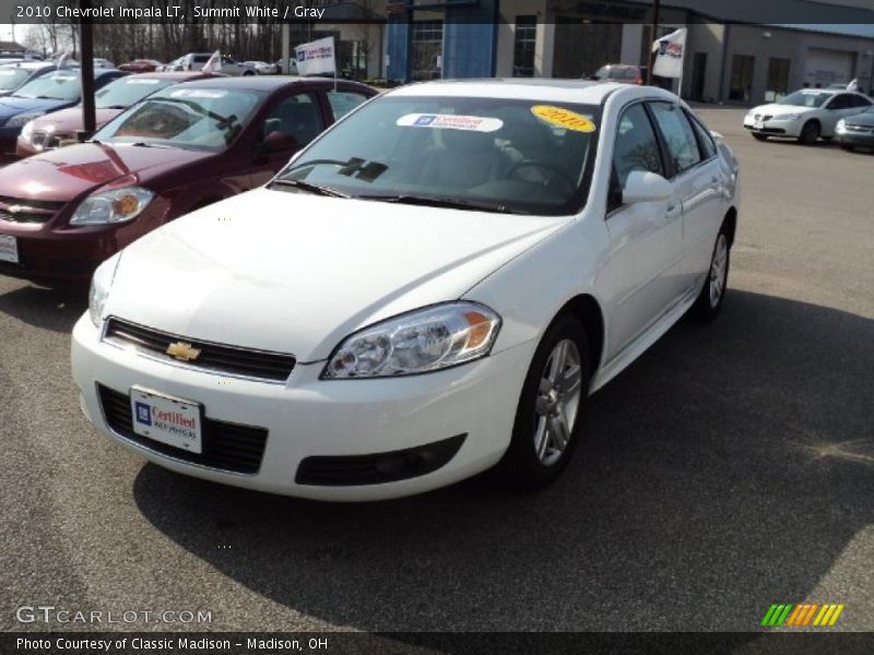 Summit White / Gray 2010 Chevrolet Impala LT