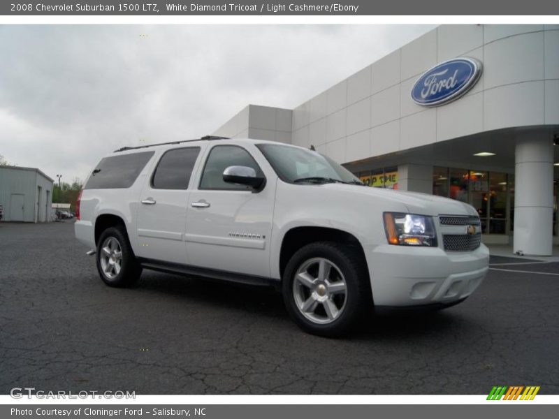 White Diamond Tricoat / Light Cashmere/Ebony 2008 Chevrolet Suburban 1500 LTZ