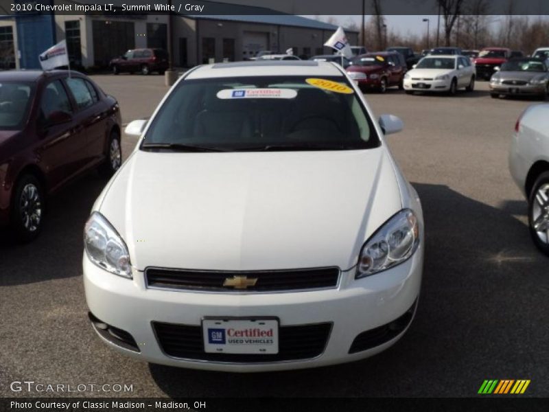 Summit White / Gray 2010 Chevrolet Impala LT