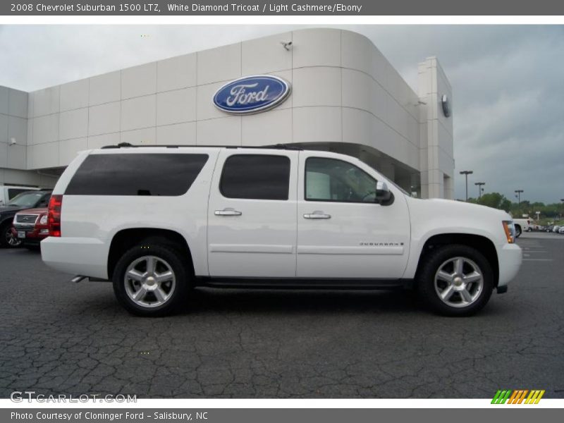White Diamond Tricoat / Light Cashmere/Ebony 2008 Chevrolet Suburban 1500 LTZ