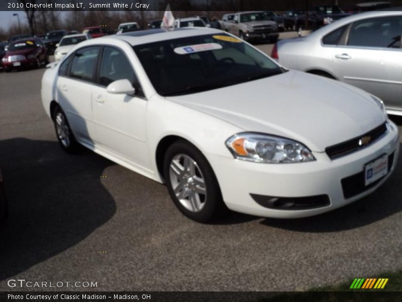 Summit White / Gray 2010 Chevrolet Impala LT
