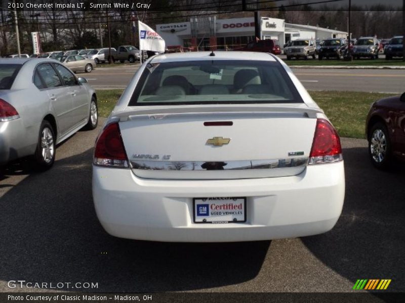 Summit White / Gray 2010 Chevrolet Impala LT