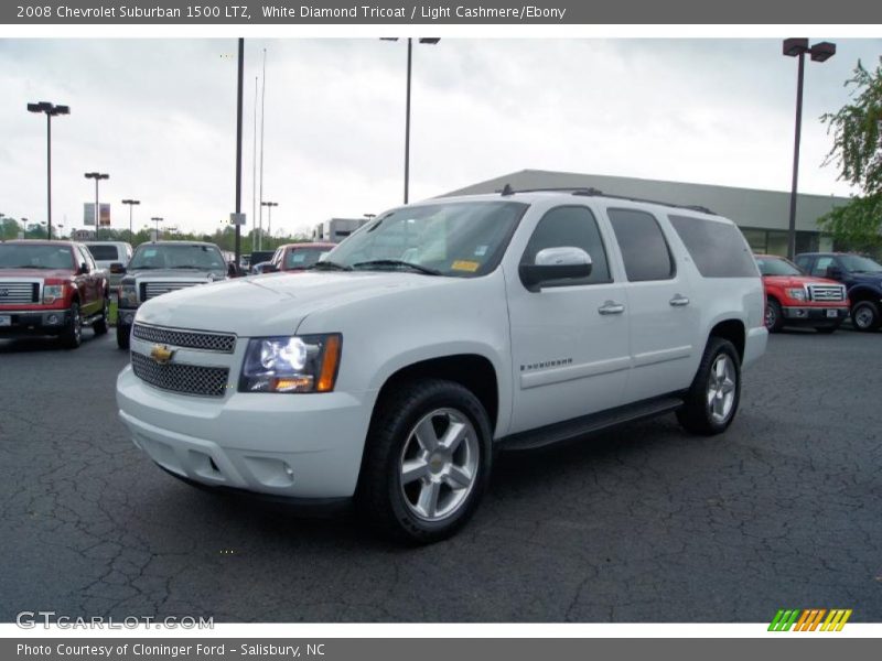 White Diamond Tricoat / Light Cashmere/Ebony 2008 Chevrolet Suburban 1500 LTZ