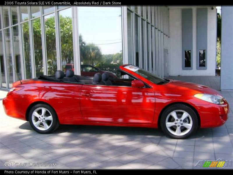 Absolutely Red / Dark Stone 2006 Toyota Solara SLE V6 Convertible