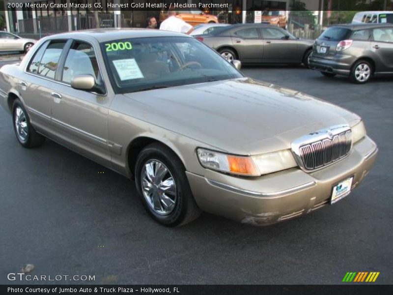 Harvest Gold Metallic / Medium Parchment 2000 Mercury Grand Marquis GS