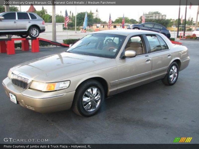 Harvest Gold Metallic / Medium Parchment 2000 Mercury Grand Marquis GS