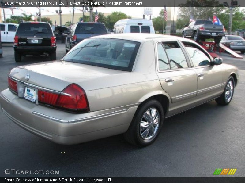 Harvest Gold Metallic / Medium Parchment 2000 Mercury Grand Marquis GS