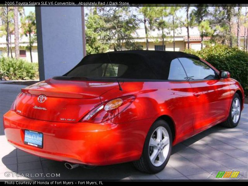 Absolutely Red / Dark Stone 2006 Toyota Solara SLE V6 Convertible
