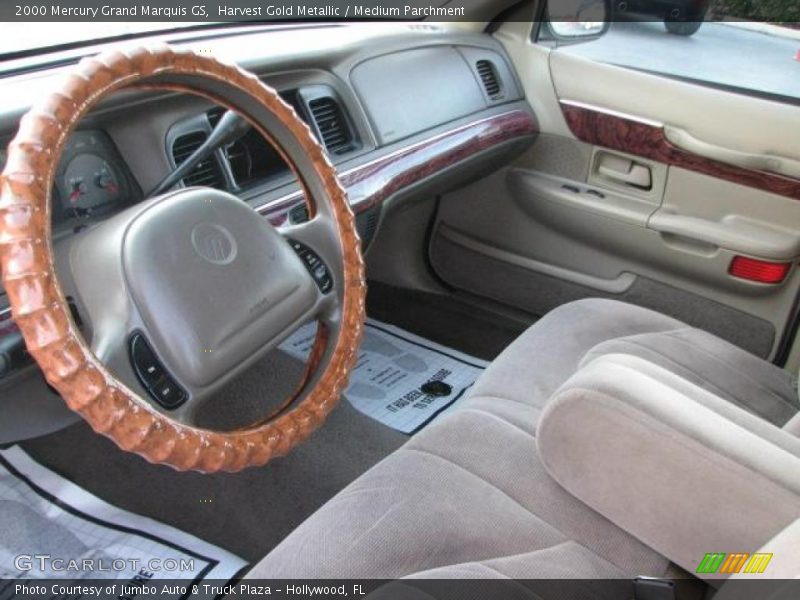 Harvest Gold Metallic / Medium Parchment 2000 Mercury Grand Marquis GS