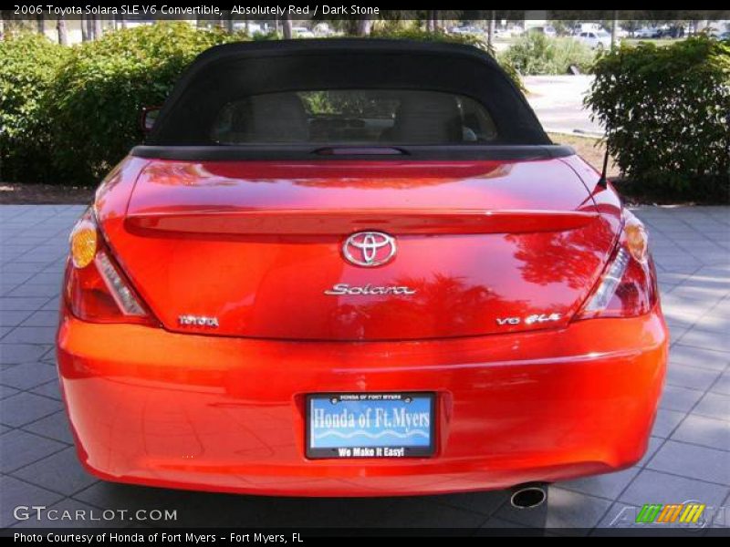 Absolutely Red / Dark Stone 2006 Toyota Solara SLE V6 Convertible
