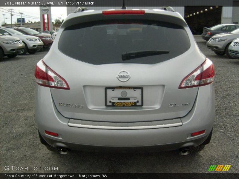 Brilliant Silver / Black 2011 Nissan Murano SL AWD