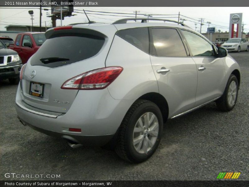 Brilliant Silver / Black 2011 Nissan Murano SL AWD