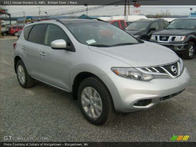 Brilliant Silver / Black 2011 Nissan Murano SL AWD