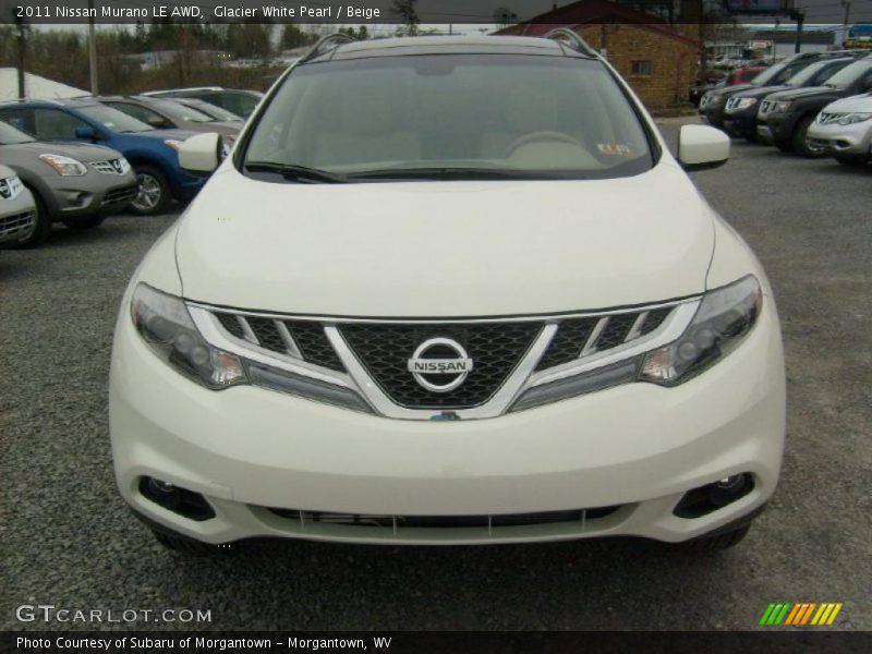 Glacier White Pearl / Beige 2011 Nissan Murano LE AWD