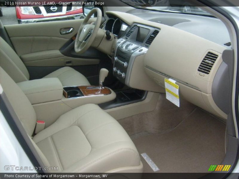 Glacier White Pearl / Beige 2011 Nissan Murano LE AWD