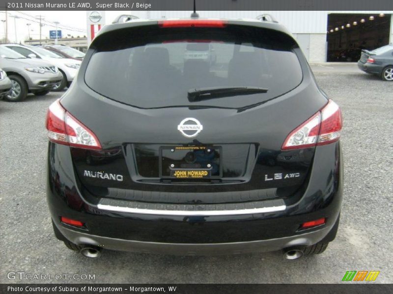 Super Black / Beige 2011 Nissan Murano LE AWD