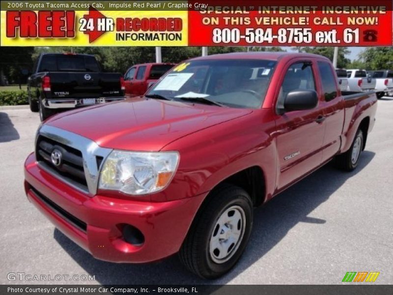 Impulse Red Pearl / Graphite Gray 2006 Toyota Tacoma Access Cab