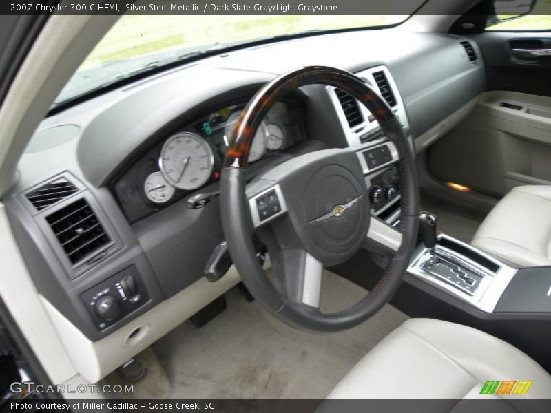 Silver Steel Metallic / Dark Slate Gray/Light Graystone 2007 Chrysler 300 C HEMI