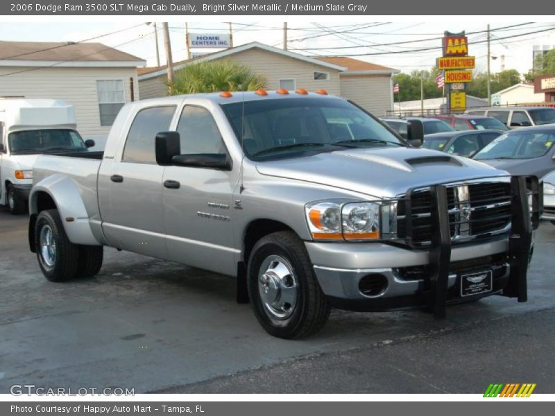 Bright Silver Metallic / Medium Slate Gray 2006 Dodge Ram 3500 SLT Mega Cab Dually