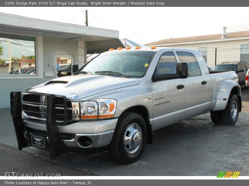 Bright Silver Metallic / Medium Slate Gray 2006 Dodge Ram 3500 SLT Mega Cab Dually