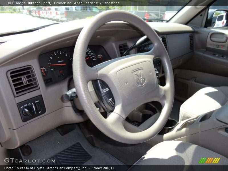 Timberline Green Pearlcoat / Sandstone 2003 Dodge Durango Sport
