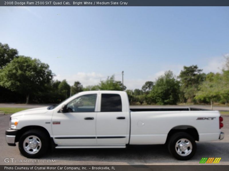 Bright White / Medium Slate Gray 2008 Dodge Ram 2500 SXT Quad Cab