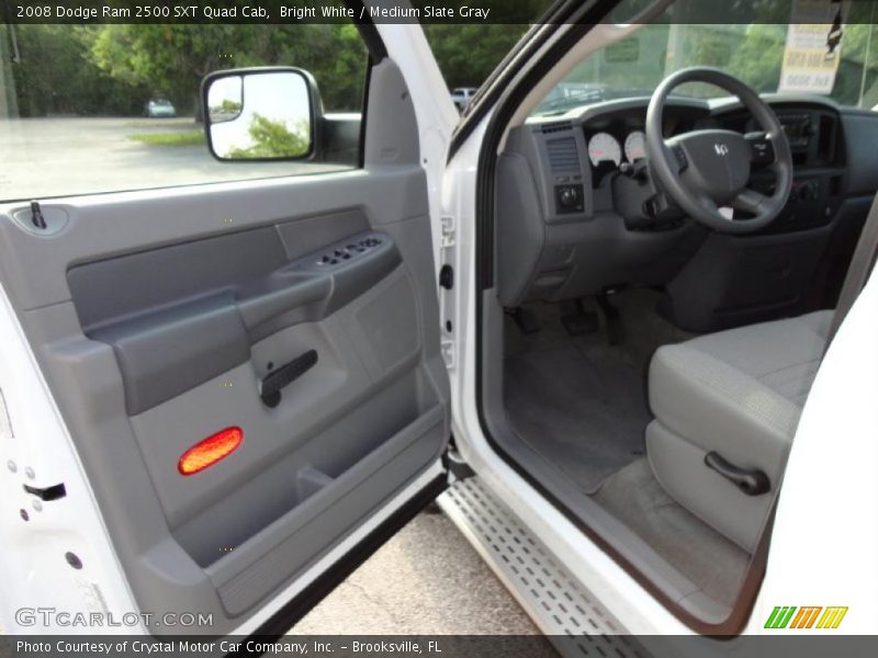 Bright White / Medium Slate Gray 2008 Dodge Ram 2500 SXT Quad Cab