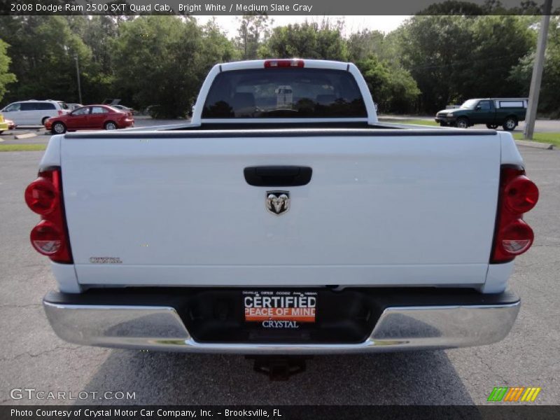 Bright White / Medium Slate Gray 2008 Dodge Ram 2500 SXT Quad Cab