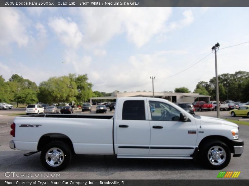 Bright White / Medium Slate Gray 2008 Dodge Ram 2500 SXT Quad Cab